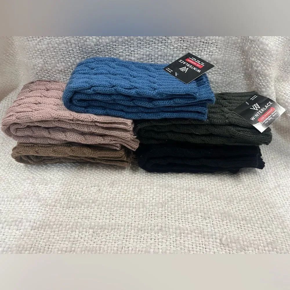 NWT LOT OF 5✨Winterlace Cable Knit leg warmers